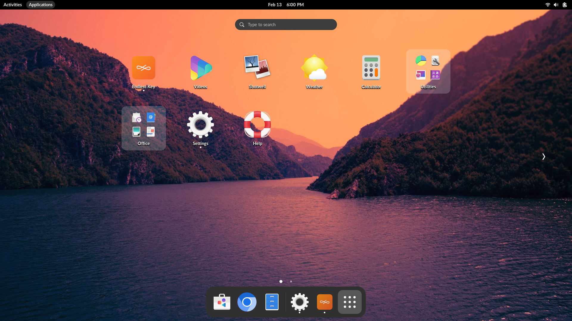 Endless OS Desktop